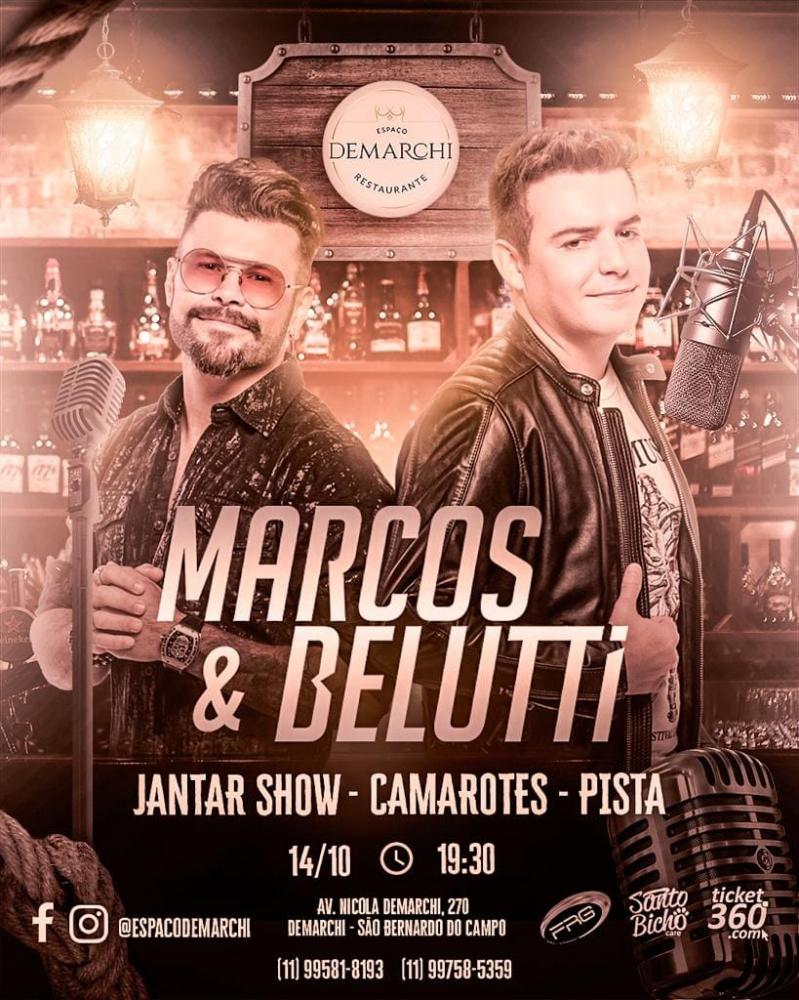 Marcos e Belutti apresentam no Espaço Demarchi