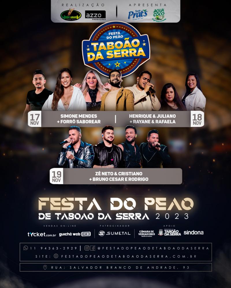 Festa do Peão de Taboão da Serra vai ser realizada no mês de novembro
