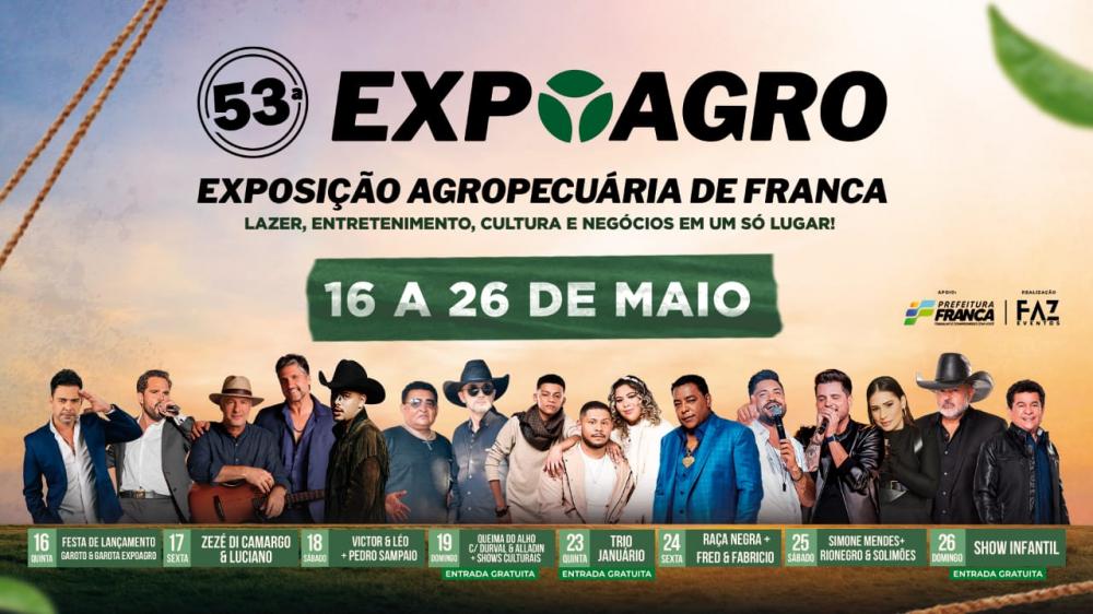 Expoagro Franca 2024 anuncia programação e liberação da venda de ingressos e passaportes