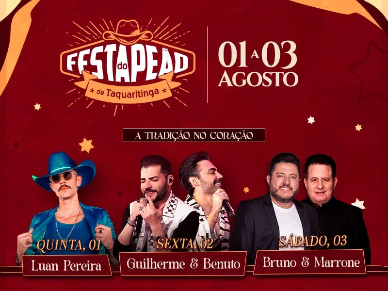 Tradicional Festa do Peão de Taquaritinga confirma data e anuncia as atrações