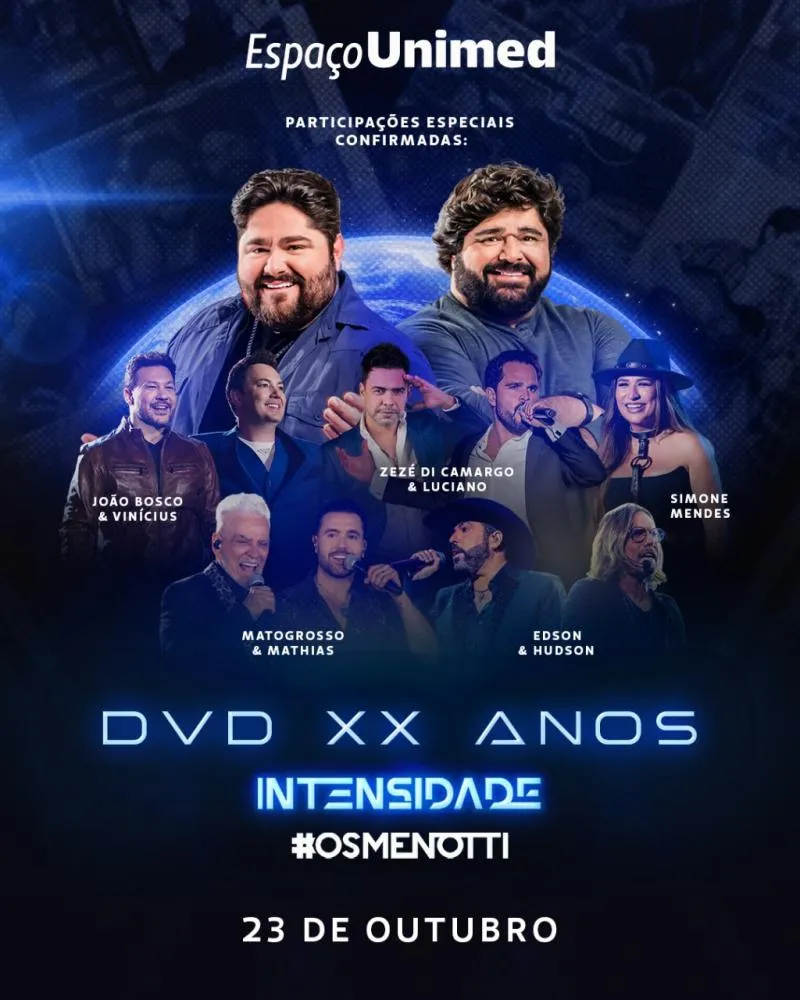 César Menotti & Fabiano encerram comemoração de 20 anos com gravação de DVD em São Paulo