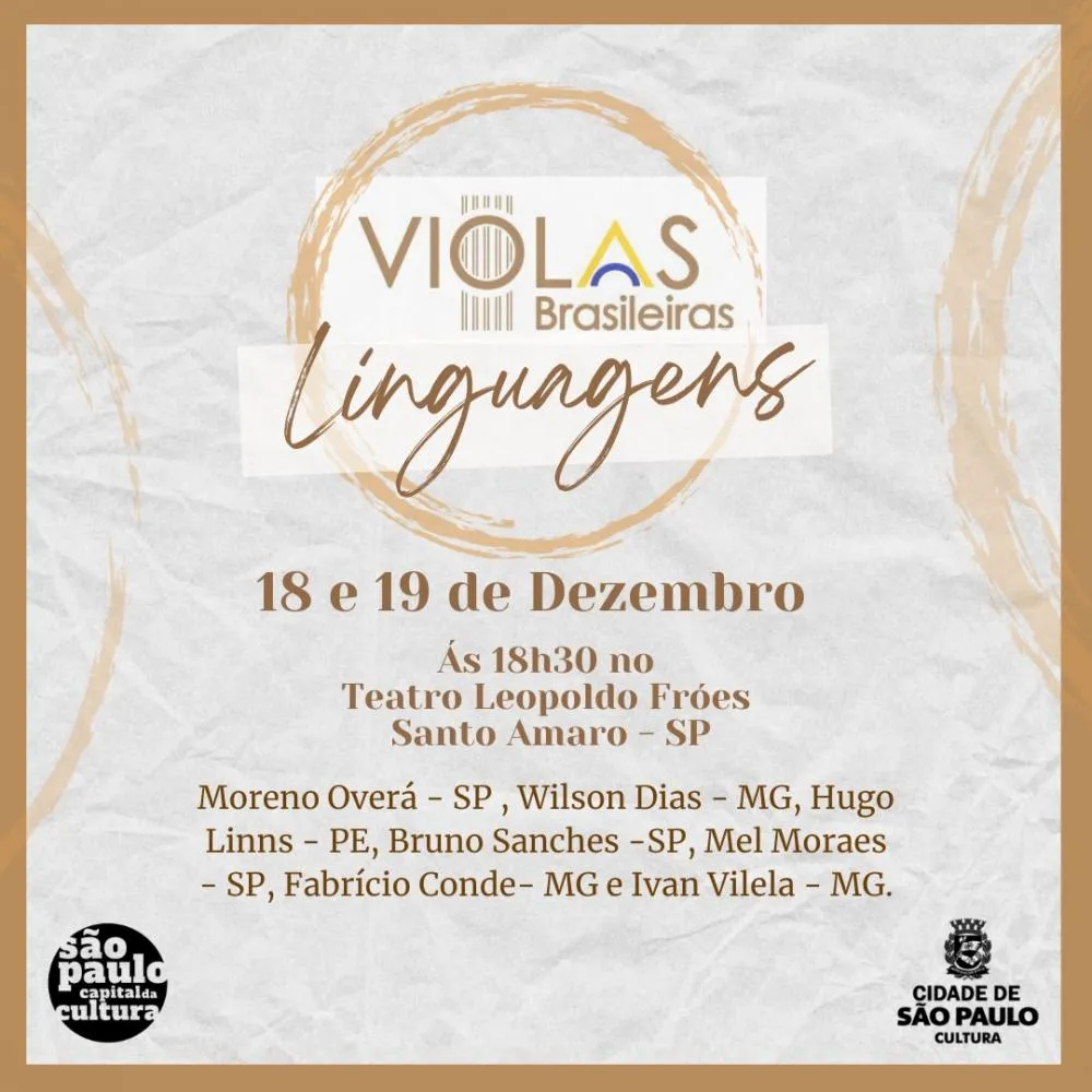 Mostra Violas Brasileiras: Linguagens acontece dias 18 e 19 em São Paulo