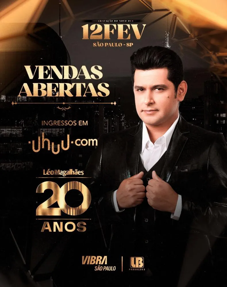 20 anos: Léo Magalhães abre vendas para gravação de DVD em São Paulo