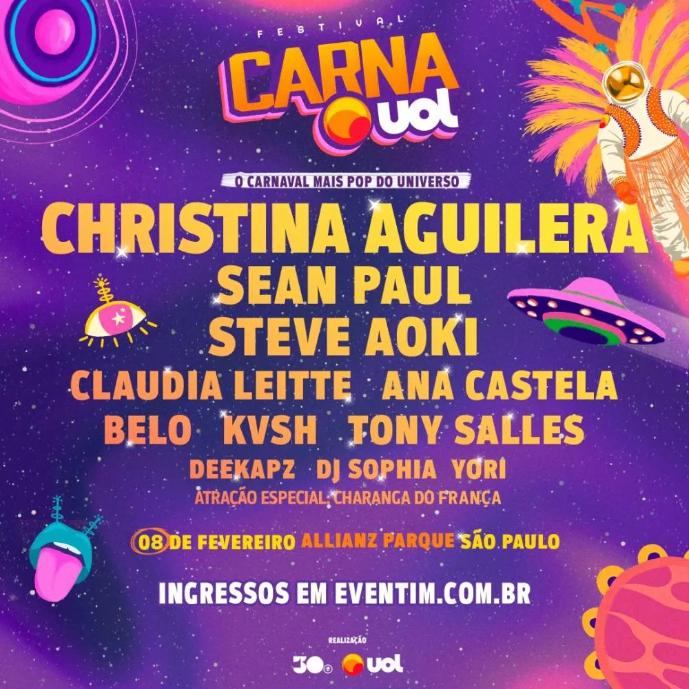 CarnaUOL 2025: confira o horário das atrações da 10ª edição do festival