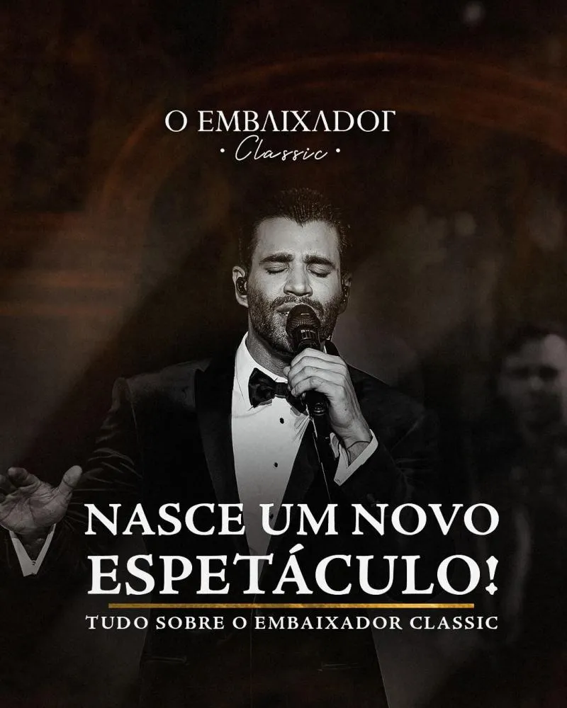 Gusttavo Lima anuncia o espetáculo “O EMBAIXADOR CLASSIC”, um show inesquecível com orquestra ao vivo no dia 26 de abril no Mineirão