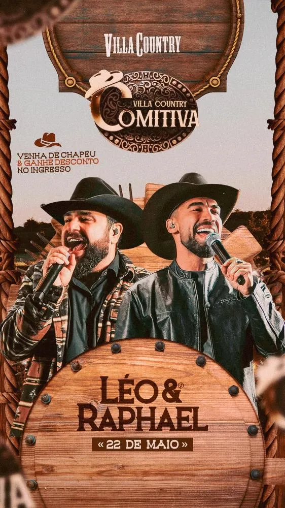 Villa Country apresenta COMITIVA DO VILLA com show de Léo & Raphael